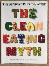SUNDAY TIMES MAGAZINE CLEAN EATING ANOREXIA COVER KIT HARINGTON GAME OF THRONES