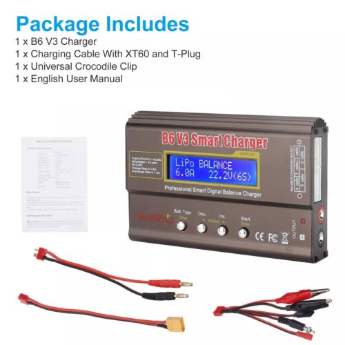 B6 V3 Lipo Smart Battery Balance Charger Discharger 80W 6A For RC Toys NIMH LiHV - Picture 9 of 9