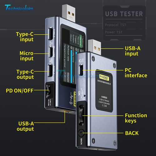 FNIRSI FNB58 USB Voltage Current Meter Voltmeter Ammeter Type-C Fast Charge Test - Bild 14 von 14