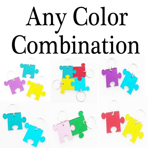 Personalized Puzzle Piece Key Chains Custom Names Free Engraving - Picture 2 of 8