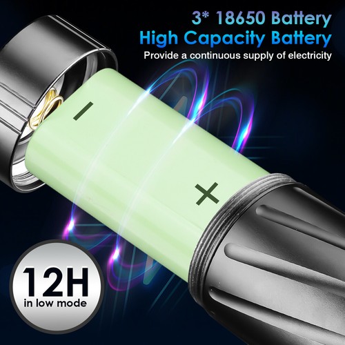 Linterna LED Super Brillante 2000000LM 30W Recargable Táctica Potente Antorcha - Imagen 4 de 15