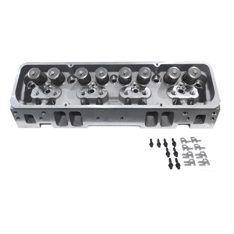 2X Aluminum Cylinder Heads Fit For SBC Chevy 350 190cc 64cc 2.02/1.60 Angle USA Foto 4 de 4