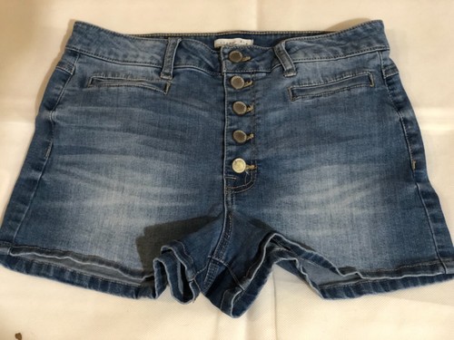 Women’s Copper Key Size 13 Jr. Blue Denim Jean Shorts 5 Button Fly