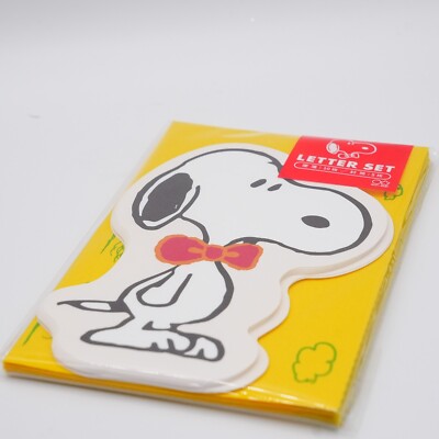 Vintage Peanuts Snoopy & Woodstock Letter Set Made in JAPAN