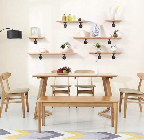 2pcs Shelf Bracket Industrial Pipe Wall Floating Bookshelf Rack Display Holder - Picture 6 of 12