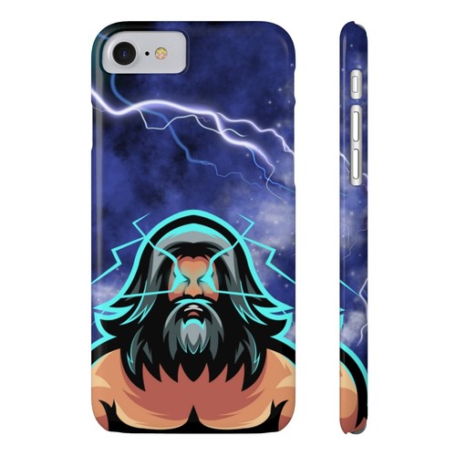 ZEUS LIGHTNING ILLUSTRATION schmale Apple iPhone Hüllen - Bild 37 von 38