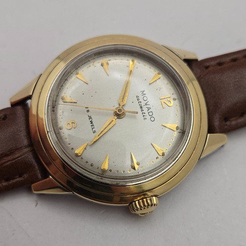 Vintage MOVADO men's automatic watch 431A 28Jewels 14K solid gold bezel 1960s - Picture 17 of 22