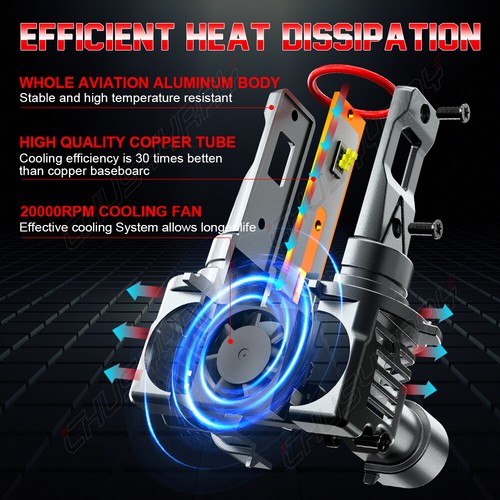 4x 9005 9006 LED Combo Headlight Bulbs High Low Beam Kit Extremely White - Picture 8 of 11