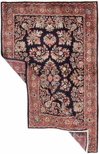 Sarough Tissé à la Main Tapis de Perse 164x106 cm-Fine,Orient,Tapis,,Bleu Nuit - Imagen 2 de 12