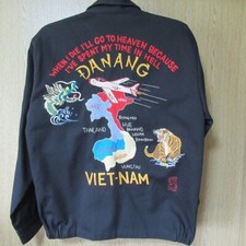 Japanese Souvenir Jacket Hand Embroidery Vietjan Sukajan Vietnam New unused 06