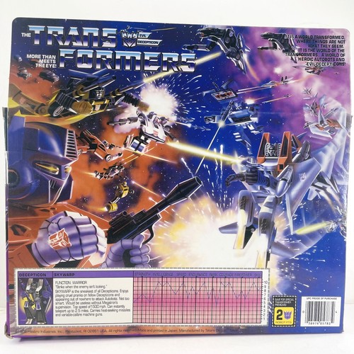 Transformers G1 Skywarp Decepticon Warrior Action Figure Toys Reissue in New Box - Picture 4 of 7