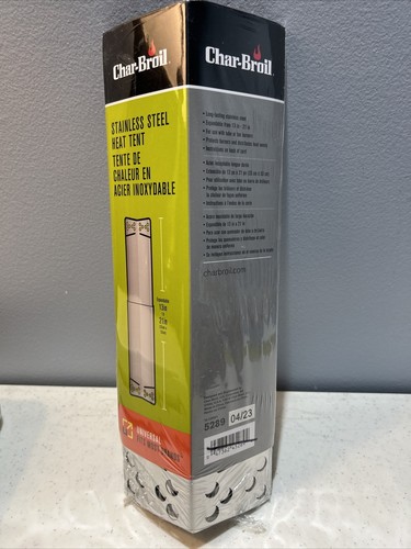 Char-Broil Heat Tent XL 5289 Universal Fit Stainless Steel USA 13”-21”Max - Picture 1 of 7