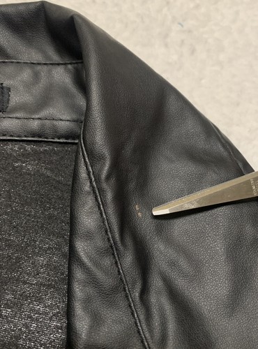 New Look Shirt Jacket Women's Black Faux Leather Oversized Button Down Size 3XL - Picture 7 of 22