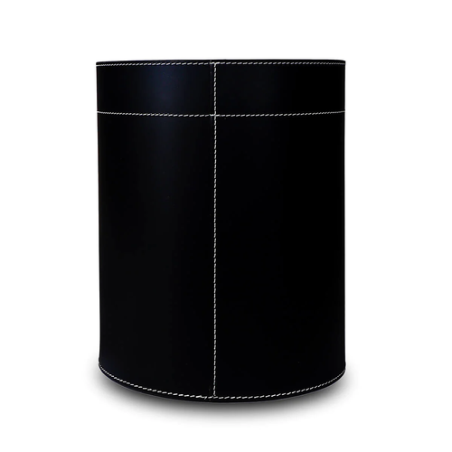 Shwaan Round Genuine Leather Trash Can/Dustbin/Dry Waste Basket/ Office studio - Picture 18 of 24