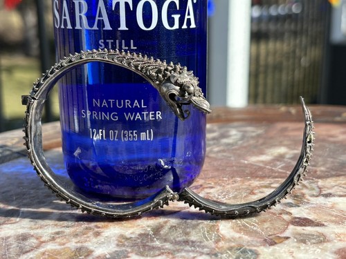 Early Antique Chinese Sterling Silver Dragon Bracelet - Picture 1 of 4