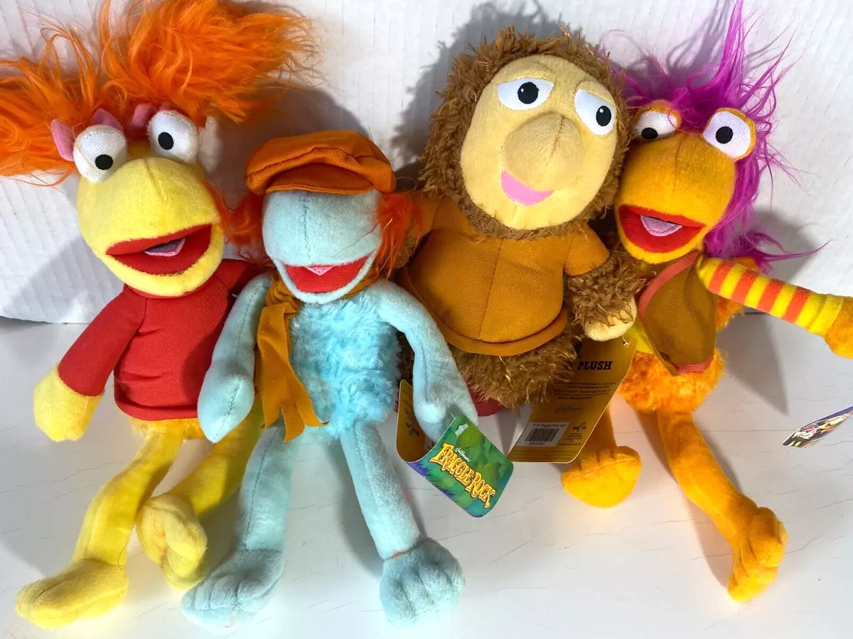 New Set of 4 Fraggle Rock Plush Toys 10''. Gorg, Red, Gobo ,Boober