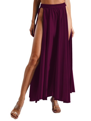 Women Skirt Tango Maxi Modern Dancewear Dress Stage Contemporary Costume Satin - Bild 149 von 189