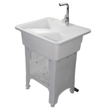 Utility Sink Laundry Tub with Stainless Steel Faucet for Laundry