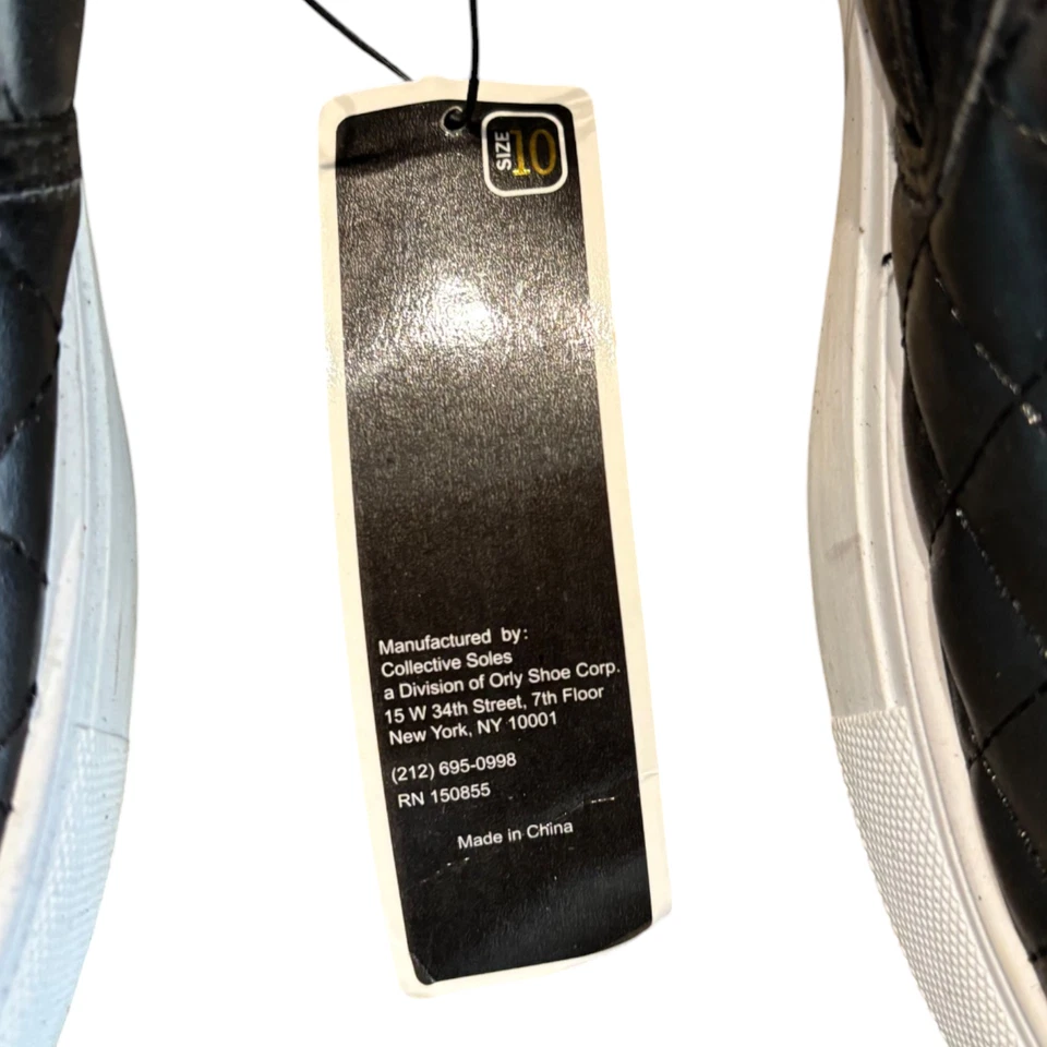 Charles Albert NWT Women's slip on black quilted loafers Vegan Leather sz 10M - Image 3 of 4