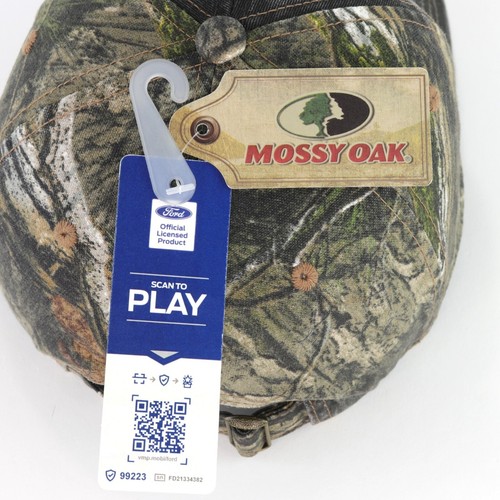 Ford Puff Embroidered Weathered Black w/ Mossy Oak Camo Baseball Hat Ball Cap - Picture 4 of 7