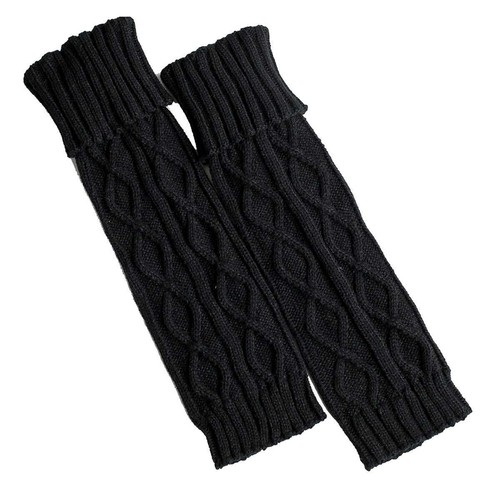 1-2Pc Women Leg Warmer Crochet Knit Ribbed Knee High Solid Winter Boot Wool Sock - Picture 16 of 23