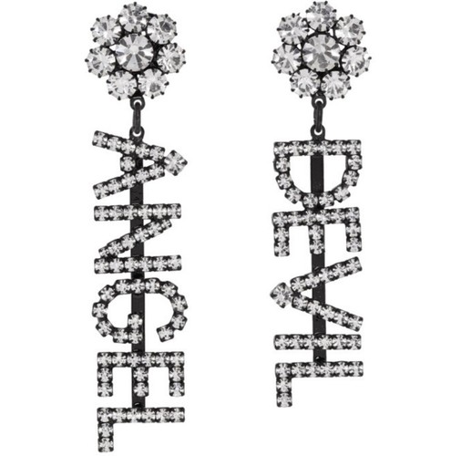 Ashley Williams Black Angel/devil Clip-on Earrings