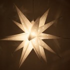 Aurora Superstar 30" White Moravian Christmas Star Outdoor Rated & Folds Flat