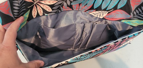Floral Printed Canvas Laptop Bag Messenger W/Shoulder Strap&carry handles - Picture 5 of 7