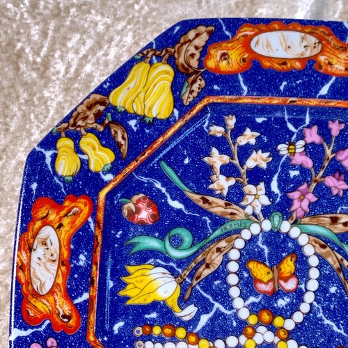 Hermes Marqueterie de Pierres d'Orient et d'Occident Plate 7.9" Set of 2 w/Box - Picture 5 of 15