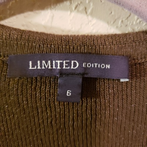 M & S Limited Edition Sleeveless Long Open Sweater Size UK 6 Or US 2 Brown - Picture 3 of 7