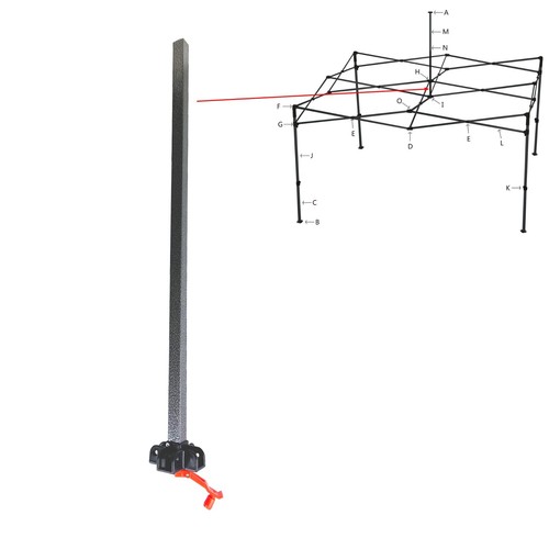 Für Abccanopy Commercial Deluxe 10x10 untere Spitzenstange Ersatzteile - Bild 1 von 3