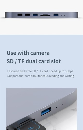 USB C Hub with Hard Drive Enclosure Type-C Docking Station for Case DP USB3.0 M2 - Picture 14 of 22