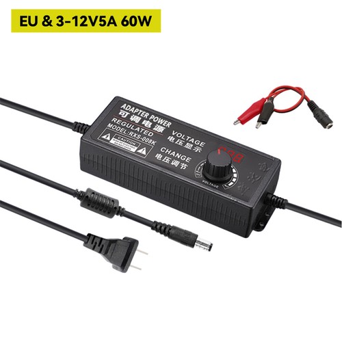 Adjustable AC Adapter 3V-36V, 2A/3A/5A High Voltage Transformer & Alligator Clip - Picture 11 of 20