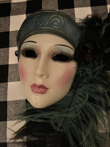Art Deco/1920’s Woman/Ceramic/Face Mask/wall/mint - Picture 4 of 10