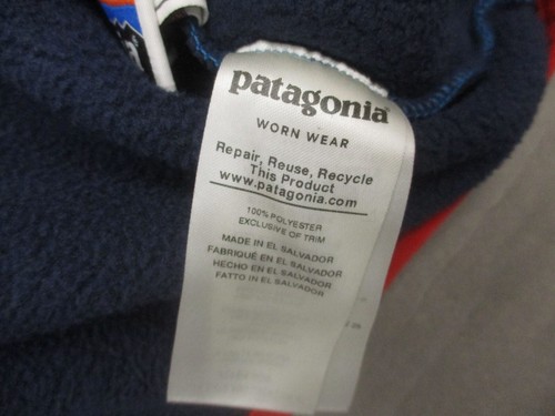 Patagonia Synchilla Size 14 Boys 1/2 Snap Stand Collar Fleece Gym Pullover 409 - Picture 9 of 12