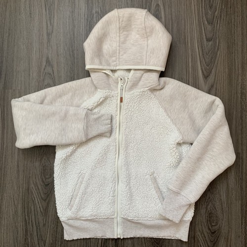 ATHLETA MÄDCHEN HAFERFLOCKEN MELIERT SHERPA LANGARM JACKE MIT DURCHGEHENDEM REISSVERSCHLUSS UND KAPUZE Gr. L/12 - Bild 2 von 8