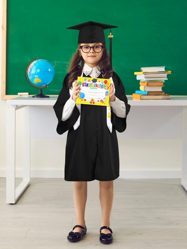 5 Pack 2025 Matte Preschool Kindergarten Graduation Gown Cap Stole Set with 2... - Picture 7 of 7
