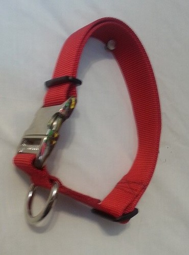Collar de perro ajustable 1,5 herrajes de metal resistentes Alabama hecho a mano - Imagen 2 de 11