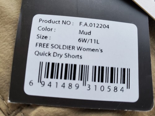 Women's Hiking Cargo Shorts UPF 50+ Outdoor Quick Dry Nylon Size 6 FREE SOLDIER - Picture 9 of 12