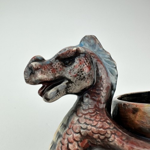 Vintage 3D Dragon Mug Signed Handmade Art Glazed Pottery - Picture 8 of 13