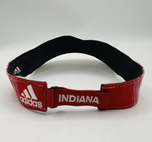 Indiana University adidas Hat Cap Visor Climalite White Red Adjustable OSFA - Picture 4 of 6