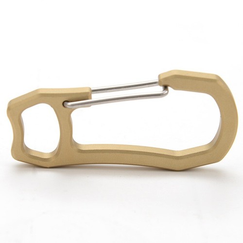 Solid Brass Carabiner Key Ring Key Chain Buckle Clip Snap Hook Handbag Clasp EDC - Picture 8 of 9