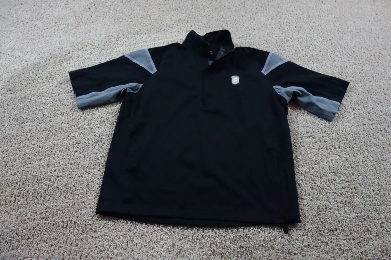 Nike Jacket Mens Large Black Pullover Golf Storm Short Sleeve Waterproof