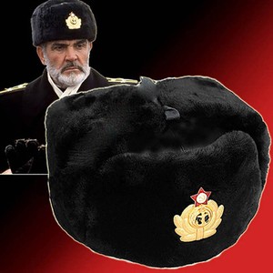 Original gorro ruso Ushanka Marinacolor negro hecho en lana talla 61-62 SZ XXL