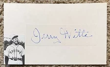 Jerry Witte signed cut - Browns debut 1946 - crease