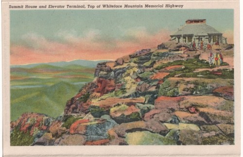 Whiteface Mt Memorial Highway Adirondack Mts NY Linen Folder Postcard, 18 Views - Picture 5 of 20