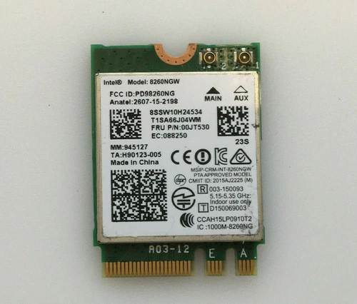 Intel Dual Band Wireless 8260NGW WiFi + Bluetooth Card Lenovo FRU 00JT530