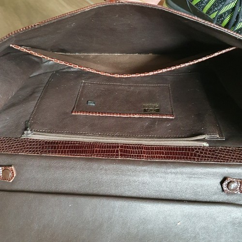 AR Alfred Roth West Germany alte Handtasche Damentasche Tasche Python Leder - Bild 8 von 14