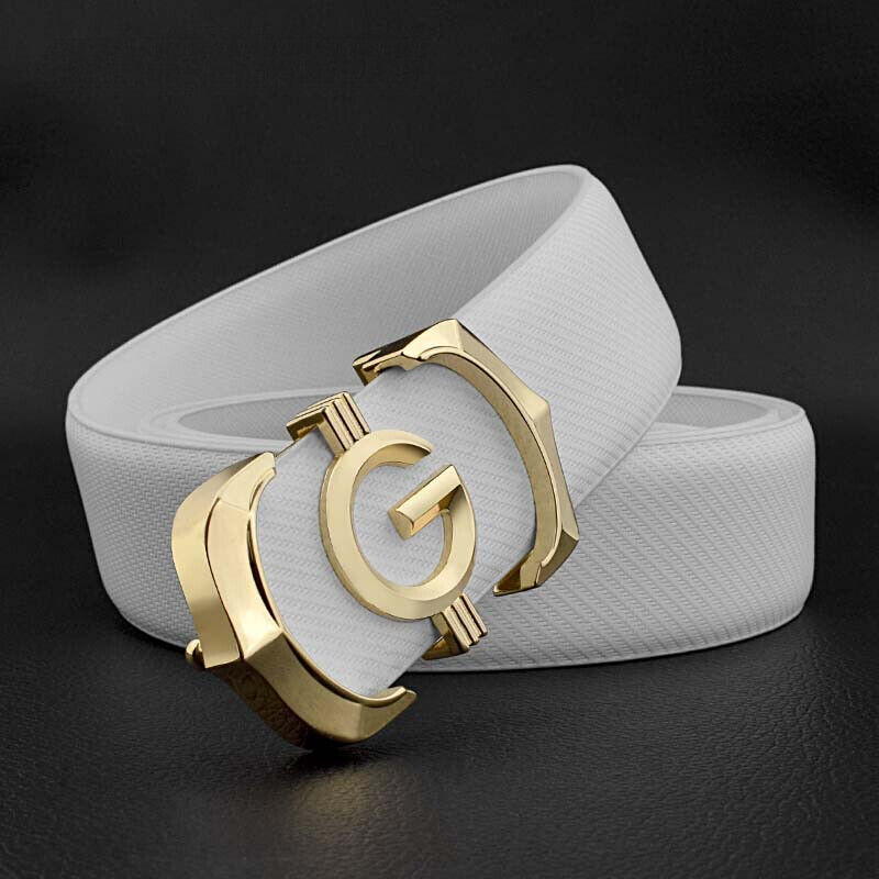Luxury Leather Belt Man White Belts Designer Belts Men G Letter Buckle