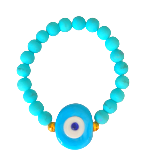 Turkish Evil Eye Murano Glass Beads Stretch Bracelet for Protection Original - Picture 12 of 20